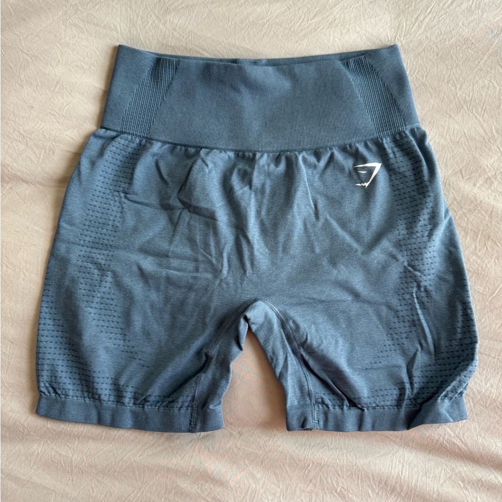 Gymshark Women’s Shorts Vital Seamless 2.0 in Faded Blue Marl